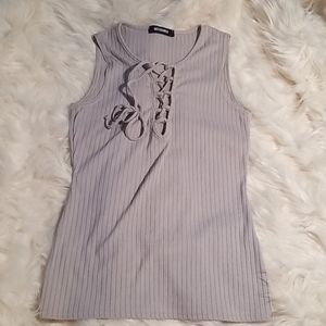 Lace up sleeveless tank top